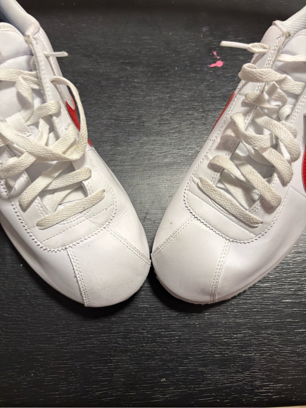 🔥⚡️Nike (Forrest Gump) Cortez White Sneakers with Red Swoosh⚡️🔥 - Picture 5 of 8
